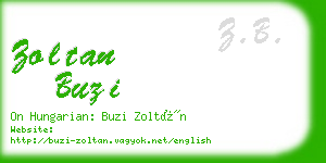 zoltan buzi business card